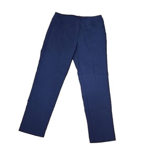Ruby Rd Pants Mid-rise Navy Slimming Contour Waistband Stretch NWT Women's 10P - Picture 1 of 5